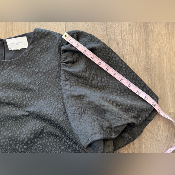 Pomander Place by Tuckernuck Black Jacquard Lyla Black Blouse size XXL - Picture 12 of 14